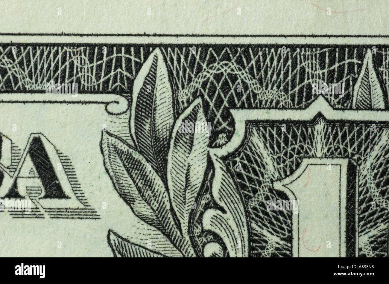 Closeup of U S one dollar bill Stock Photo - Alamy