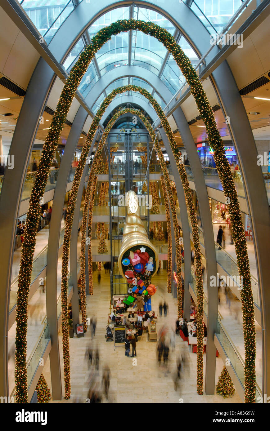 The new shopping mall Europa Passage while Christmas time in Hamburg, Germany Stock Photo Alamy