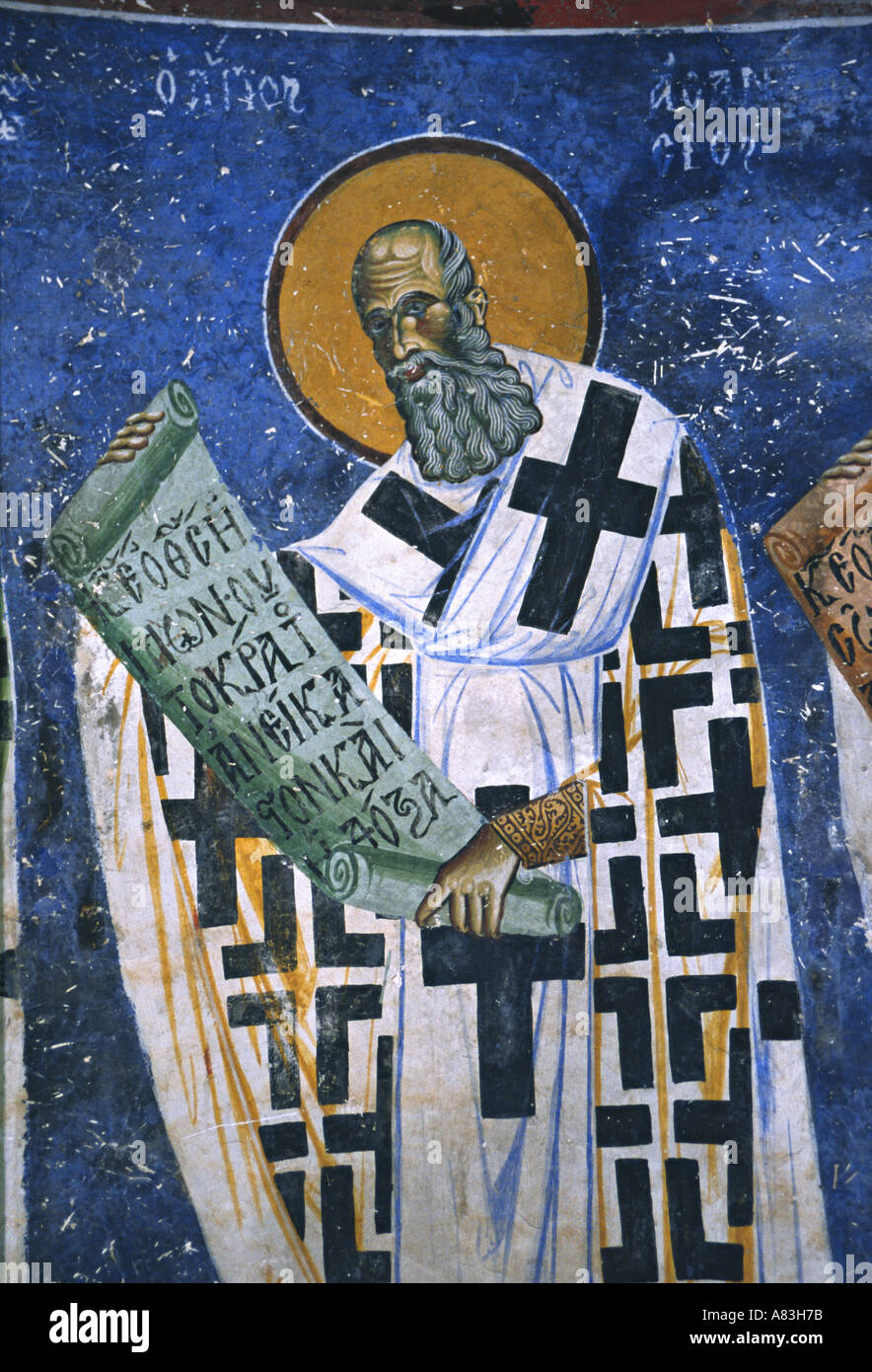 St. Athanasius, Bishop Of Alexandria, Fresco (1191), Church Of St ...