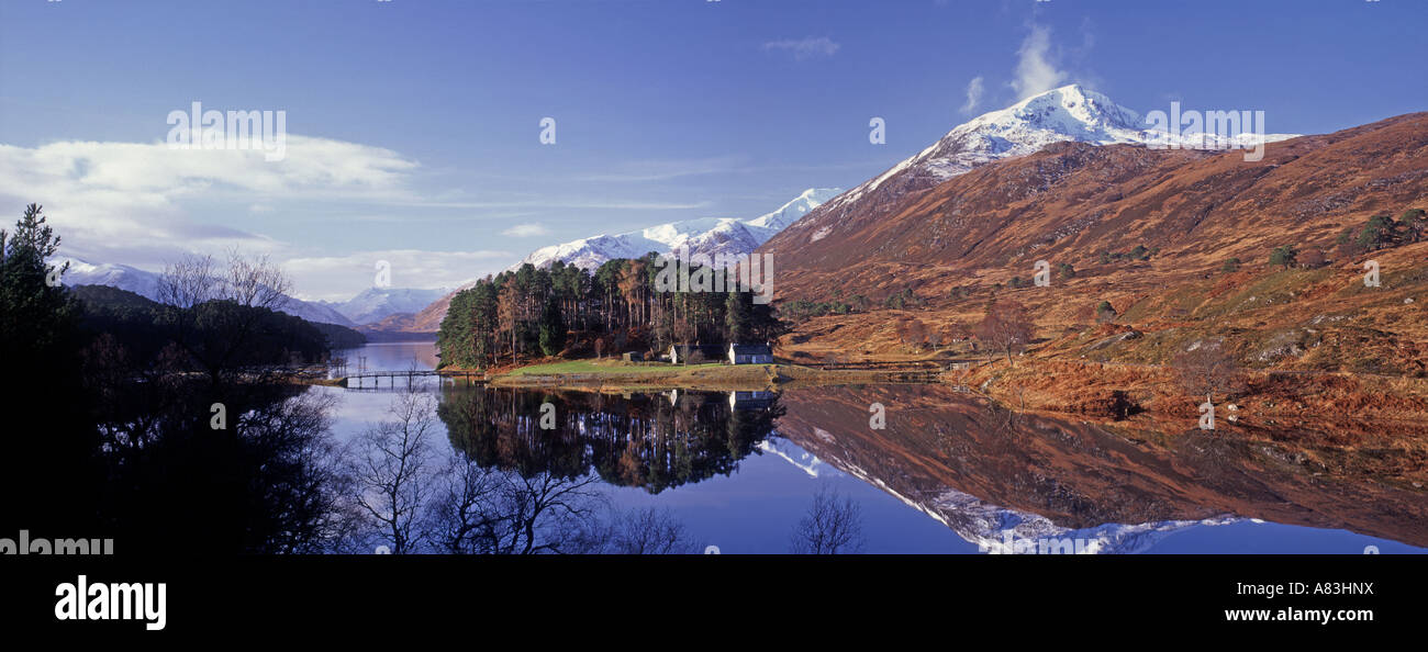 Loch Affric and Mam Sodhail Mountain Glen Affric Inverness-shire Scotland  GPAN 0082 Stock Photo
