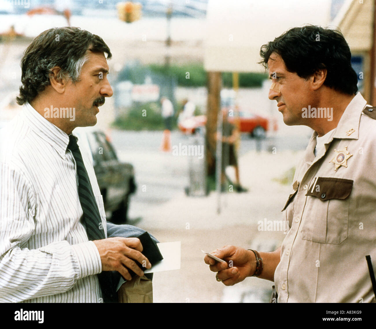 COP LAND 1997 Buena Vista film with Harvey Keitel at left and Sylvester Stallone Stock Photo