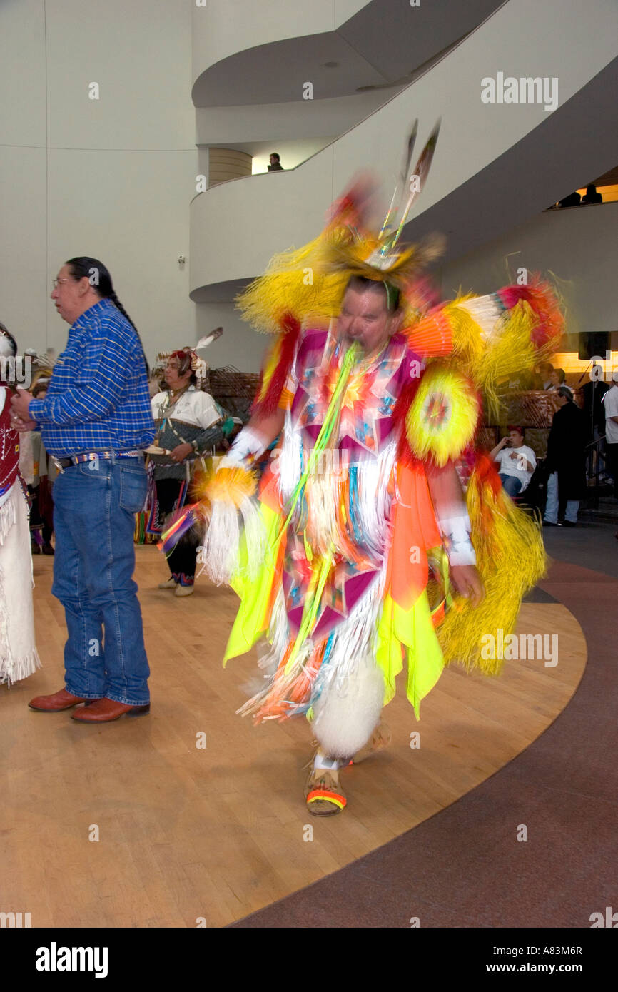 Native American dancer performs at the National Museum of the American ...