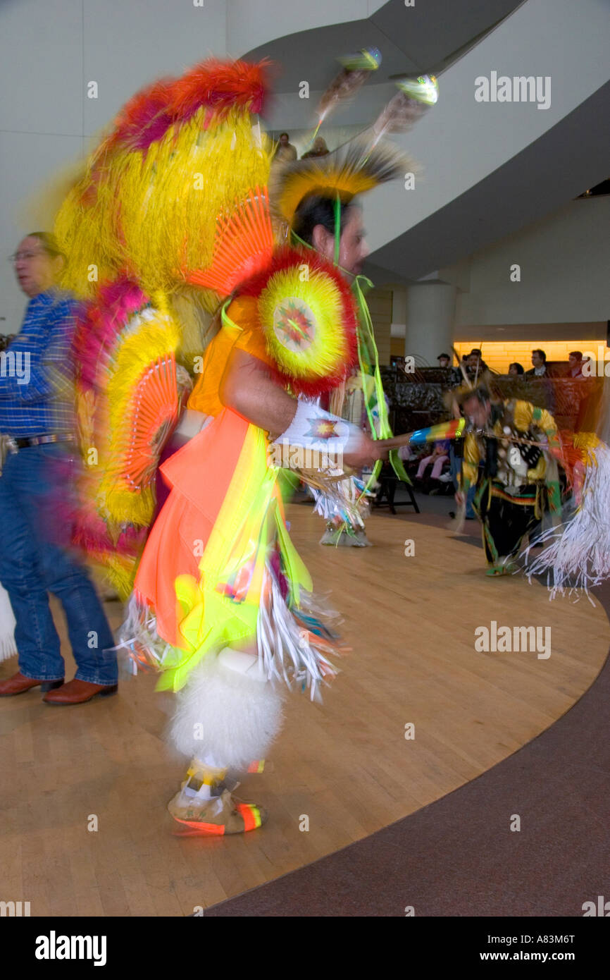 Native Indian Performance Native American performs a dance at the National Museum of the American ...