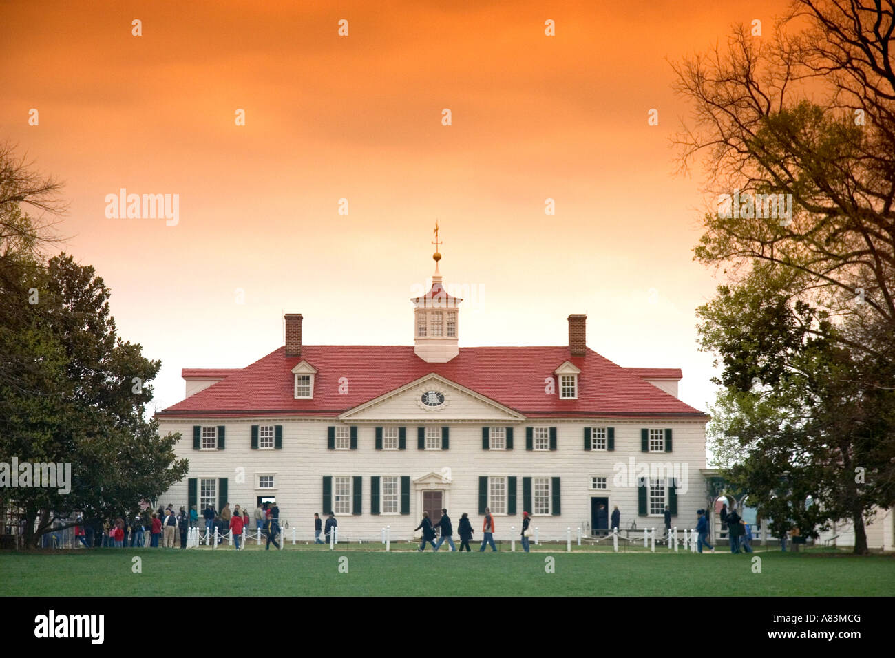 The Mansion House Farm at George Washingtons Mount Vernon Virginia Stock Photo