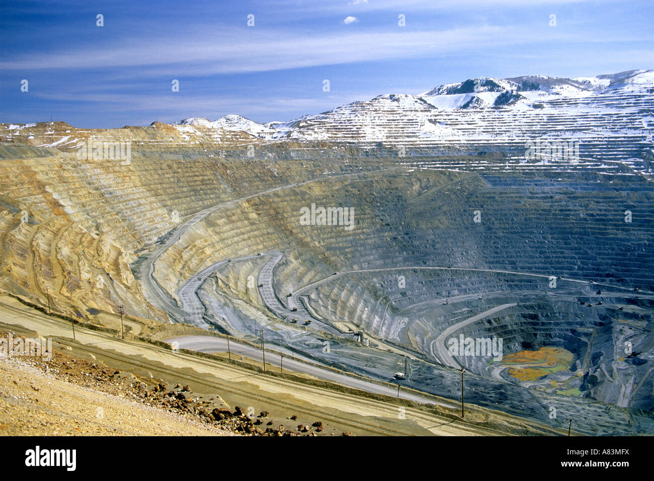 Bingham Canyon copper mine in Utah Stock Photo