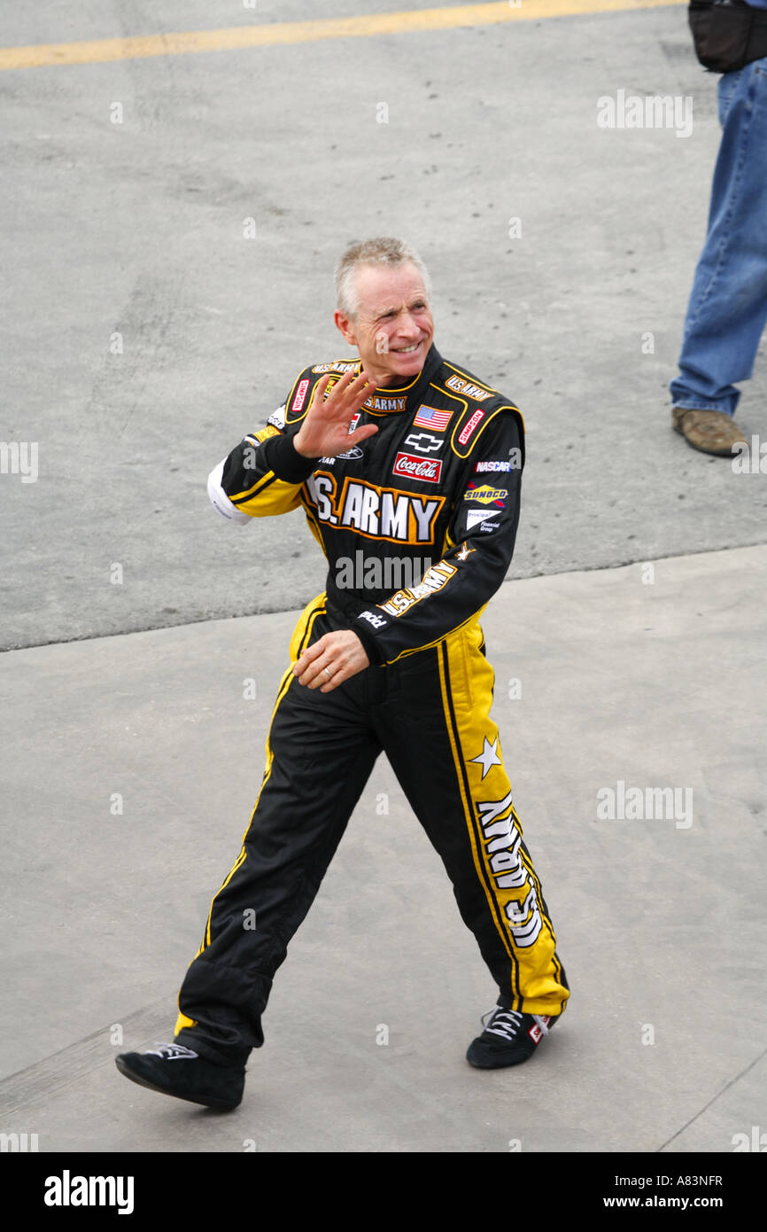 Mark Martin at a NASCAR race at the Las Vegas Motor Speedway Las Vegas Nevada Stock Photo
