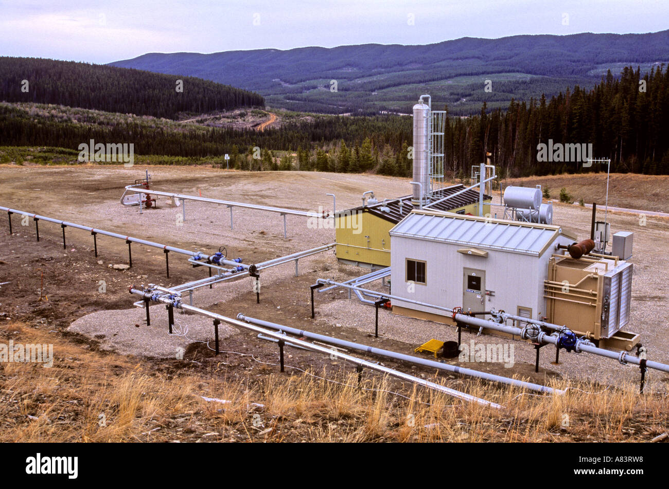 Natural Gas Well Stock Photo