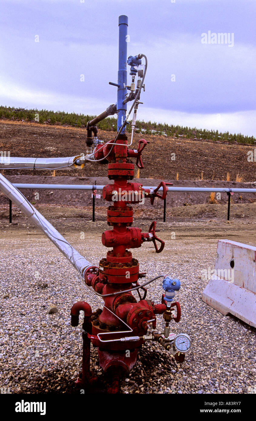Natural Gas Well Head Stock Photo Alamy