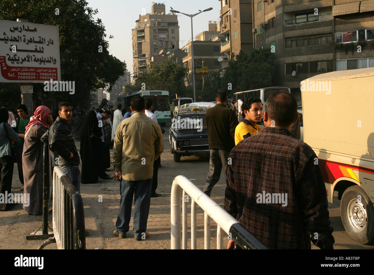 Locals on the street in Cairo, Egypt. Stock Photo