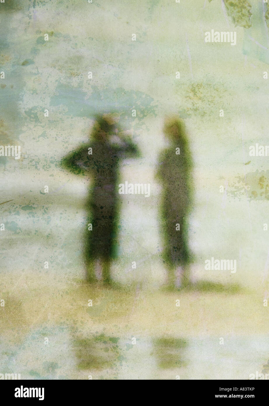 two woman talking Stock Photo