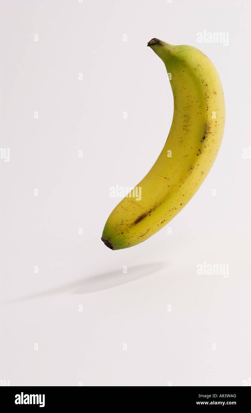 Dancing banana on white background Stock Photo