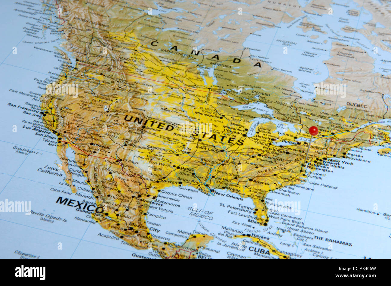 United states of america map hi res - United States Of America A8406W