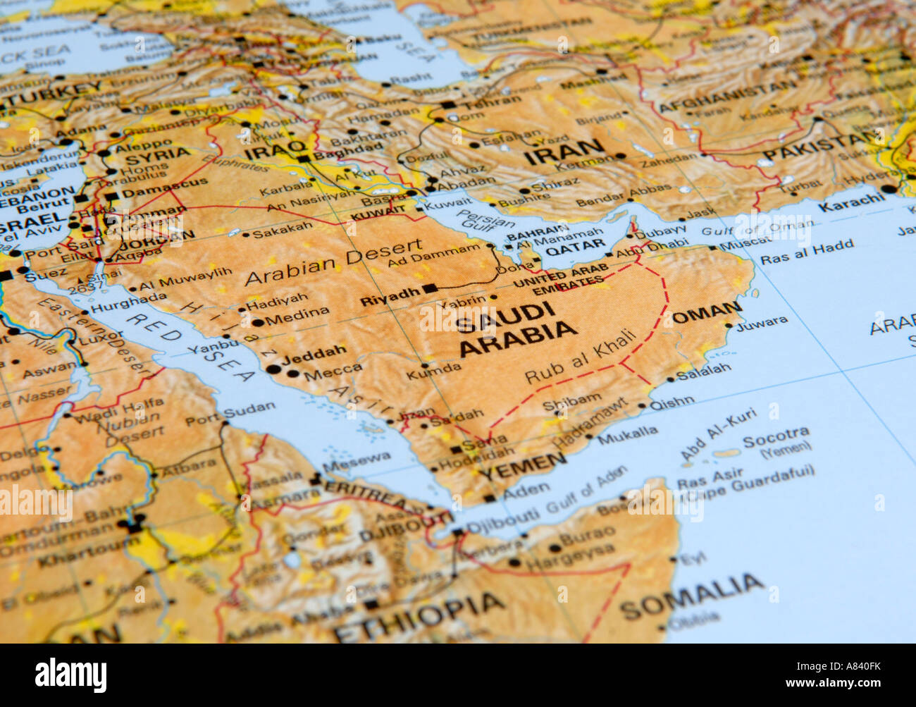 Middle east map hi-res stock photography and images - Alamy