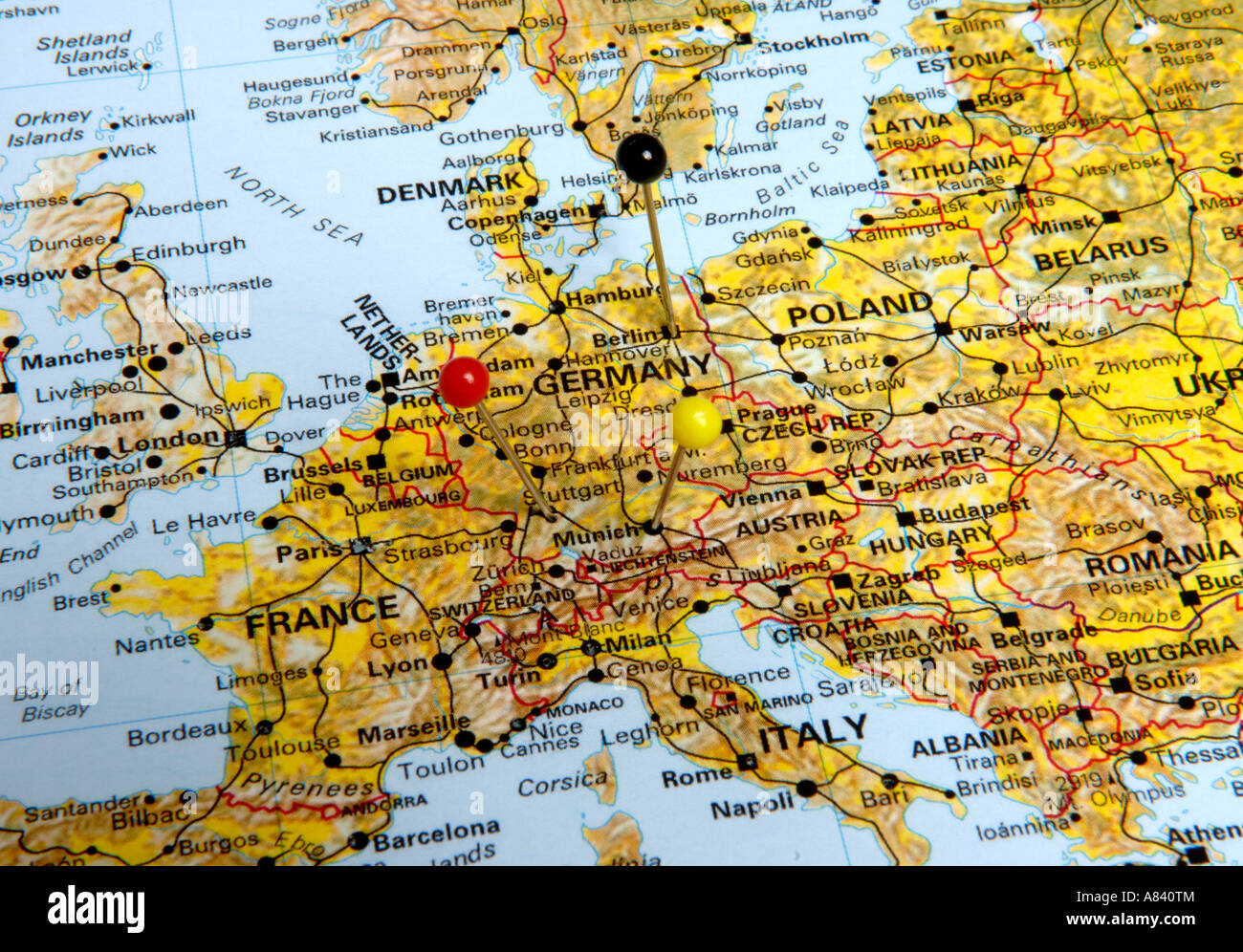 Germany map of europe hi-res stock photography and images - Alamy