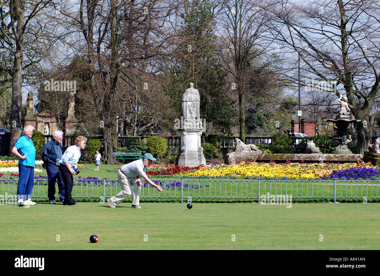 Lichfield lawn bowls bowling green hires stock photography and images
