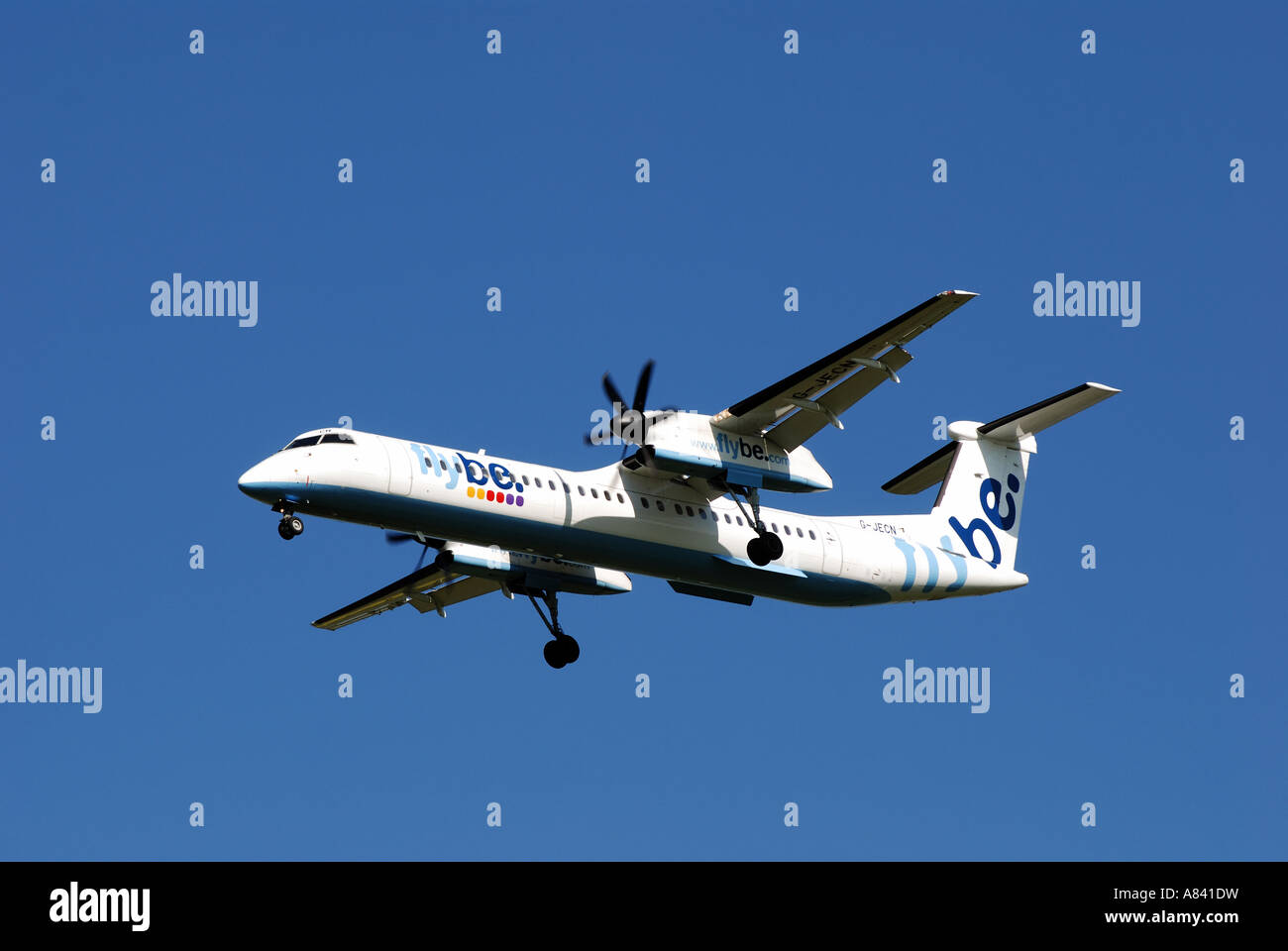 flybe DHC Dash Eight aircraft approaching Birmingham International ...