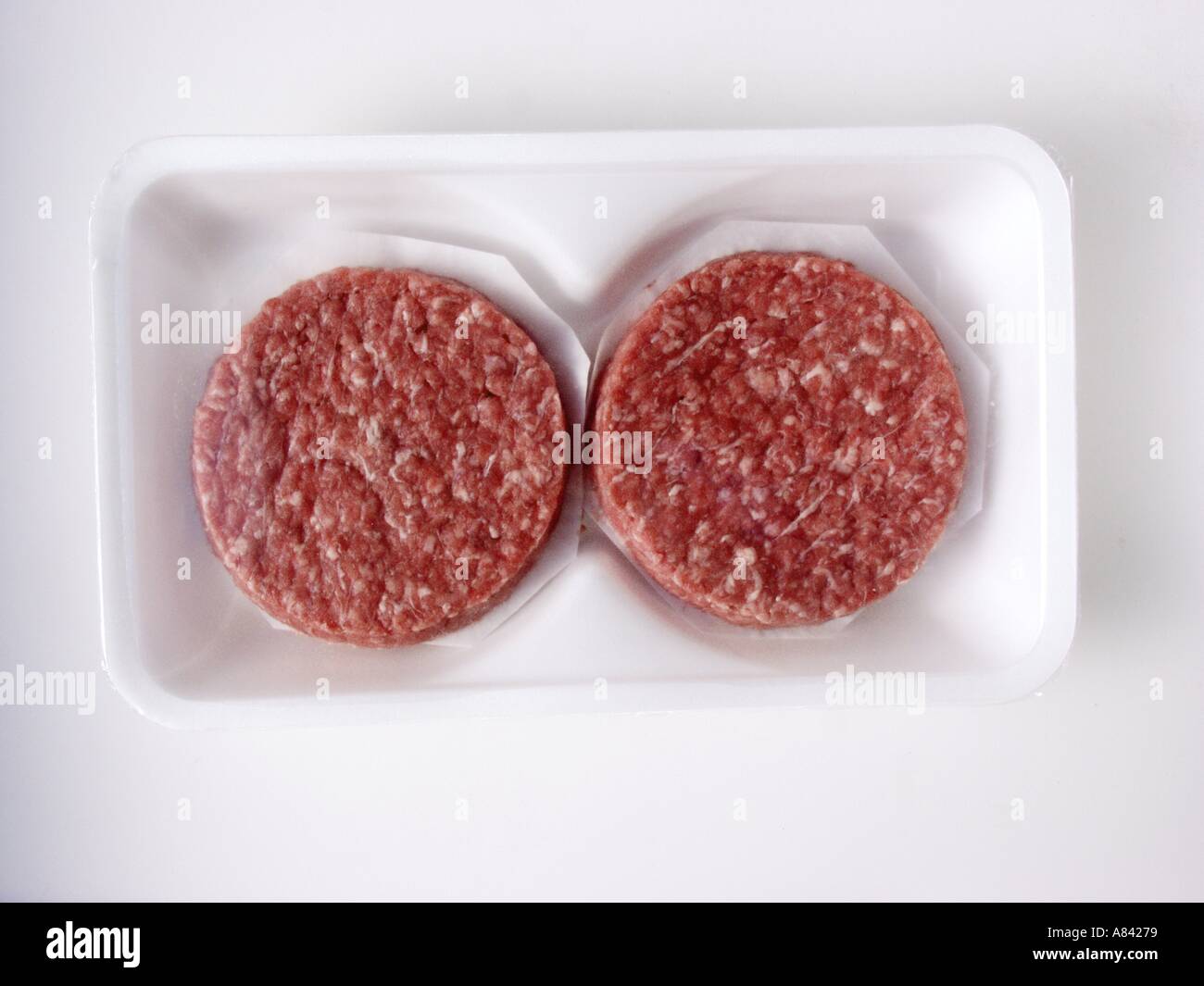 Two Hamburger Patties in a Package Stock Photo Alamy