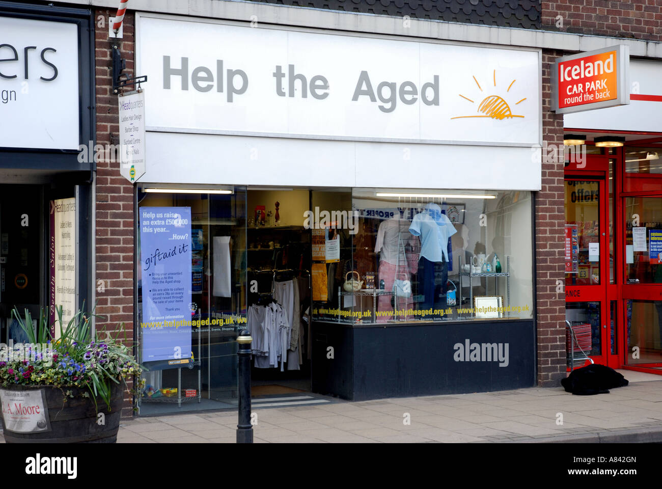 Help the Aged charity shop, Kenilworth, Warwickshire, England, UK Stock
