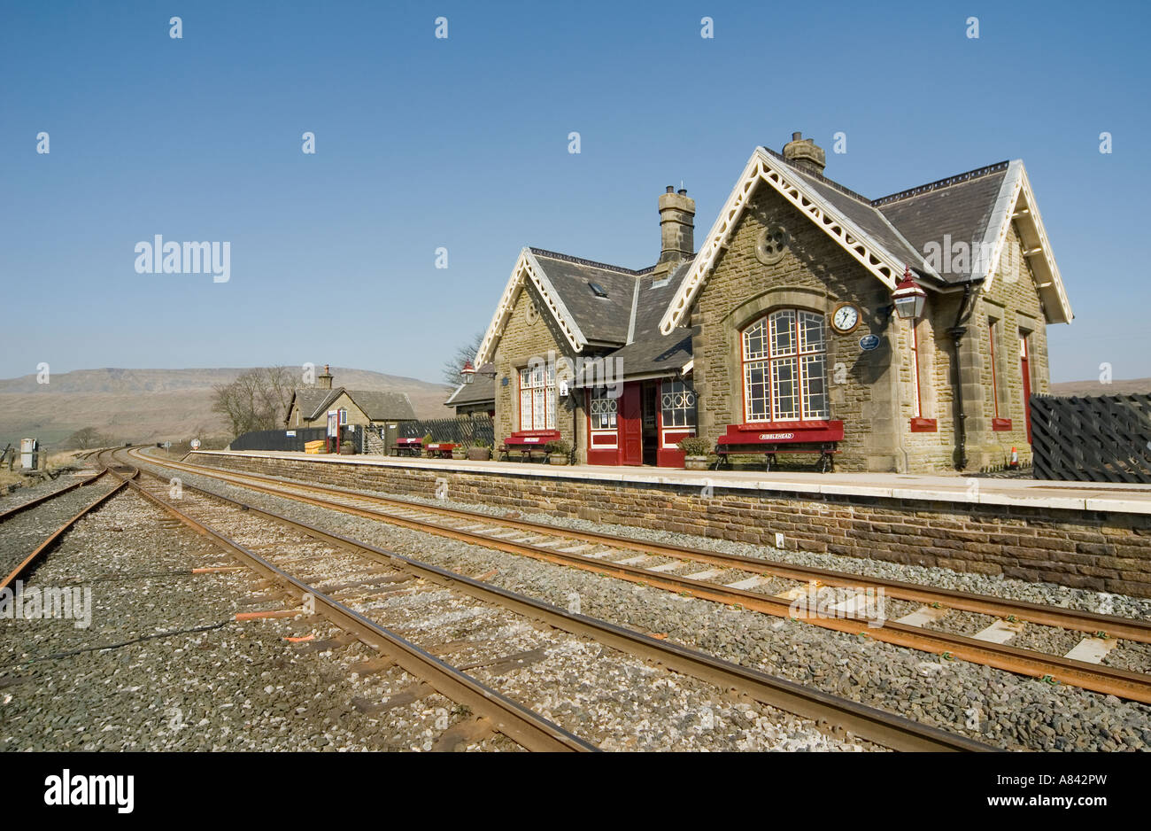 The pretty rural station of Ribblehead on the Settle to Carlisle ...