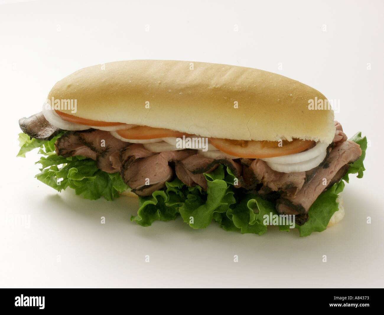 A Roast Beef Sandwich on a Sub Roll Stock Photo - Alamy