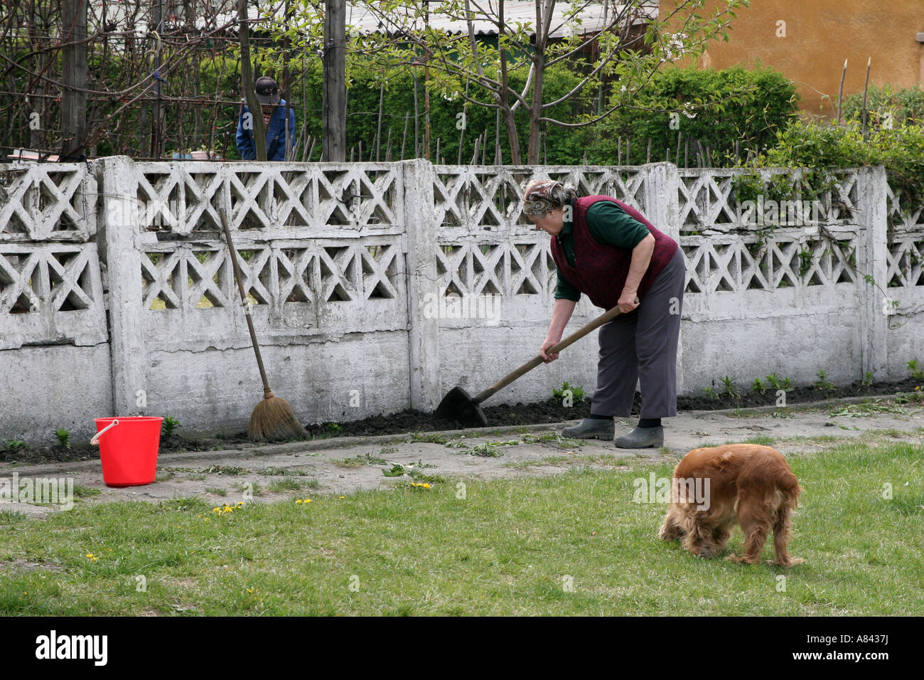 Copsa Mica the most polluted town in Europe April 2007 Romania Stock Photo