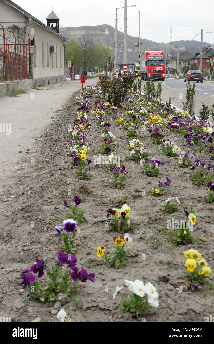 Copsa Mica is the most polluted town in Europe April 2007 Romania Stock Photo