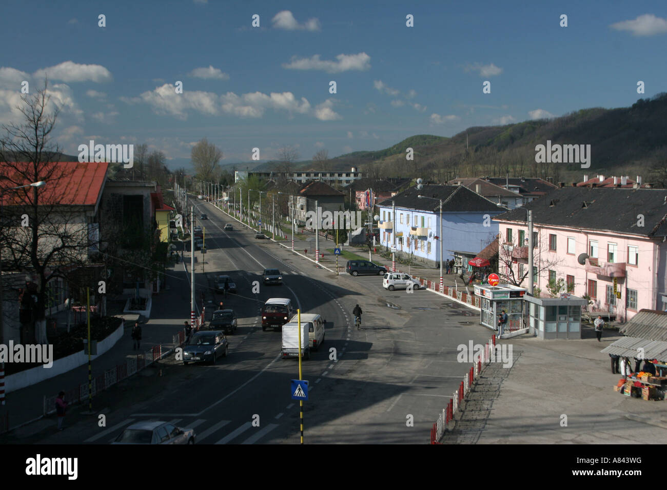 Copsa Mica is the most polluted town in Europe April 2007 Romania Stock Photo