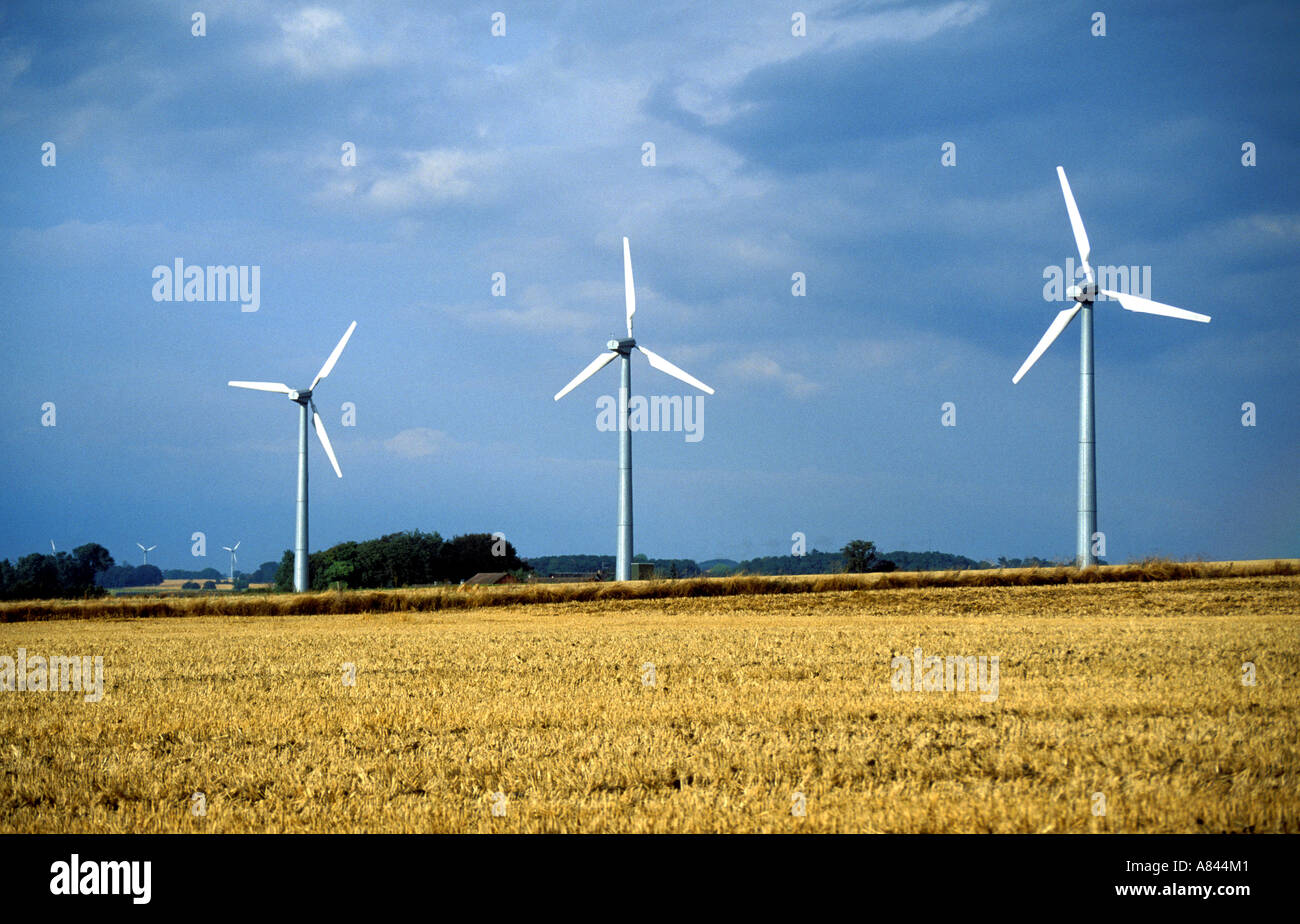 Denmark Wind Generators Stock Photo Alamy