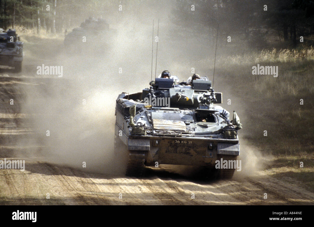 British Army Warrior Armoured Combat Vehicle during a military Stock ...