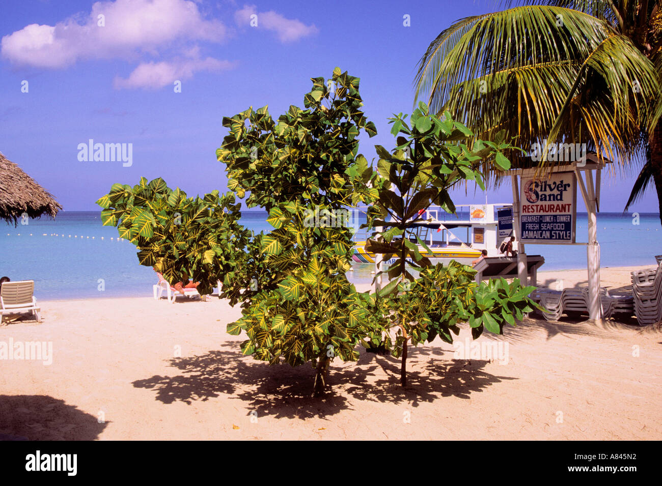 Mile Beach Negril Jamaica Stock Photo Alamy