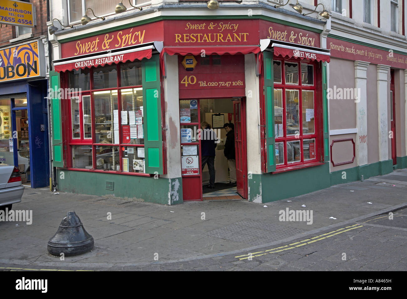 Sweet and Spicy Indian restaurant Brick Lane, London East End, England