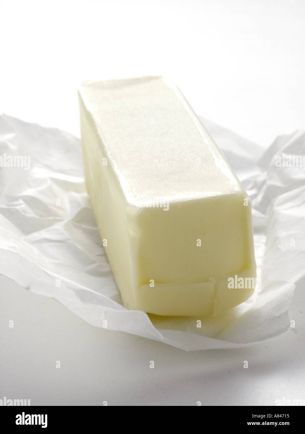 Unwrapped Stick of Butter Resting on Wrapper Stock Photo Alamy
