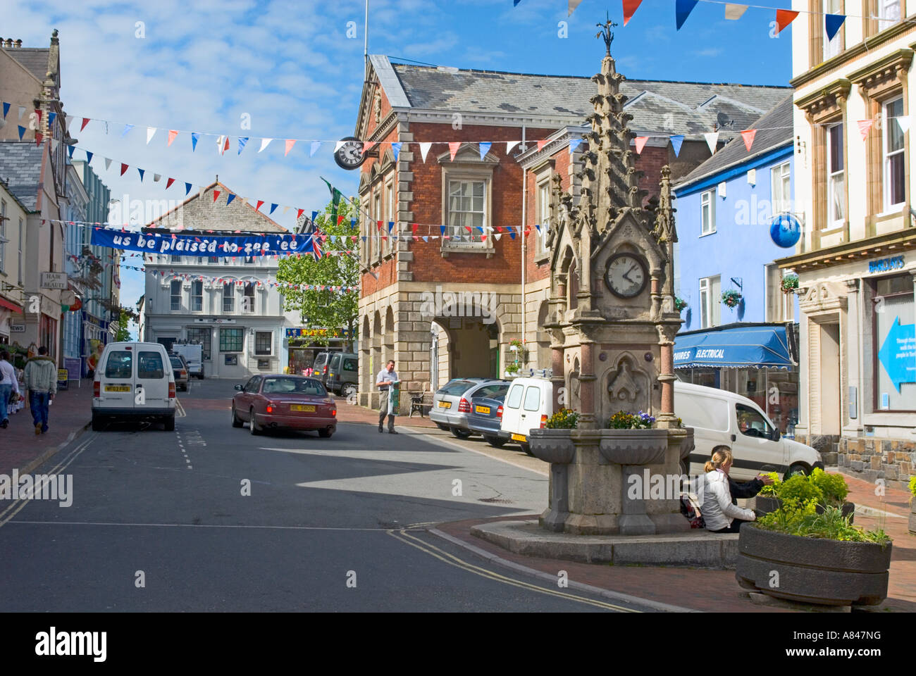Great Torrington, Devon, England. The town centre Stock Photo Alamy