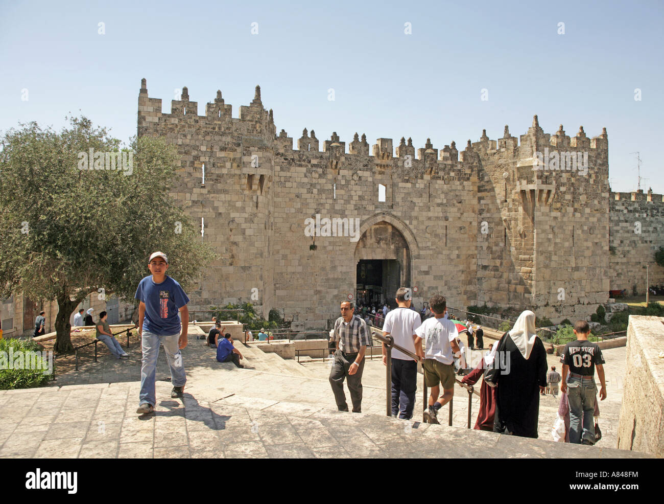 Damascus Gate Jerusalem Stock Photo Alamy