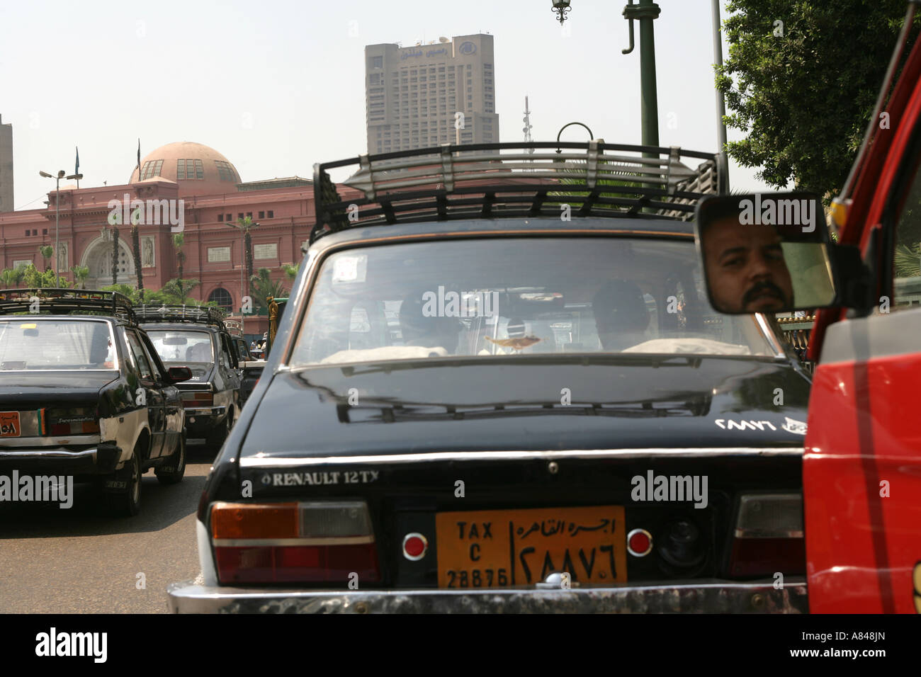 Cars in traffic congestion, Cairo, Egypt Stock Photo