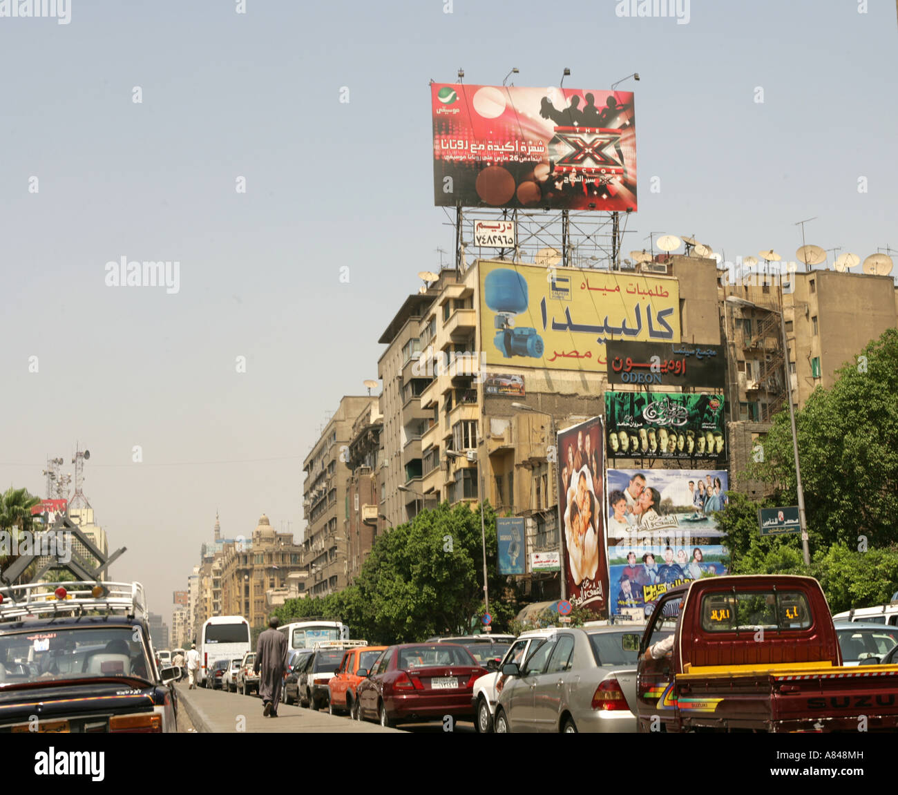 Traffic in Cairo, Egypt. Stock Photo