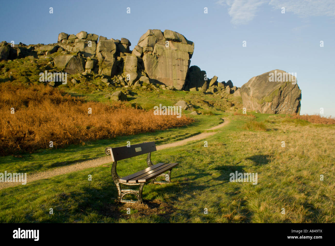 Cow and Calf Rock, Ilkley Moor Stock Photo Alamy