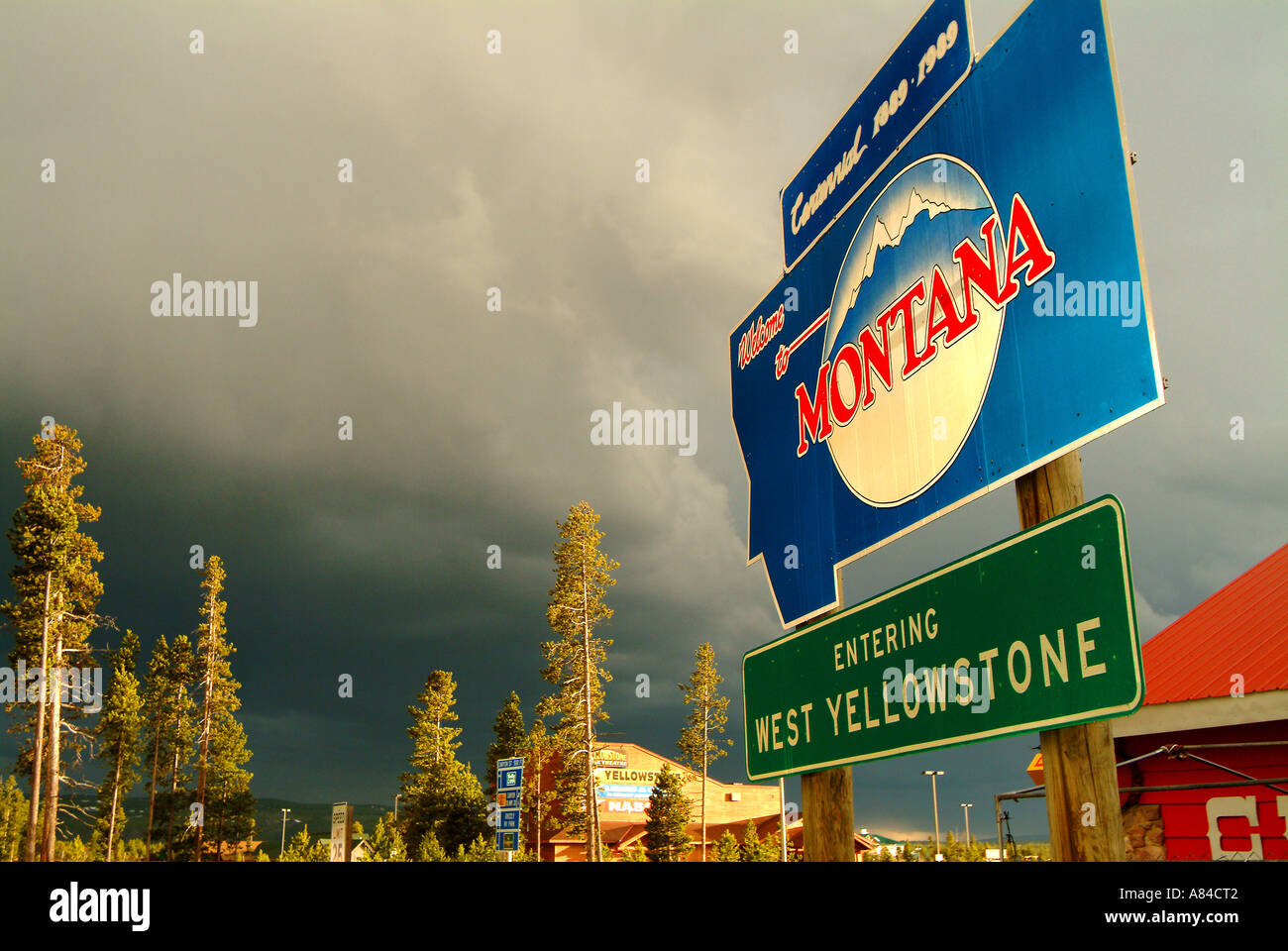 West Yellowstone after thunderstorm, Montana Stock Photo Alamy