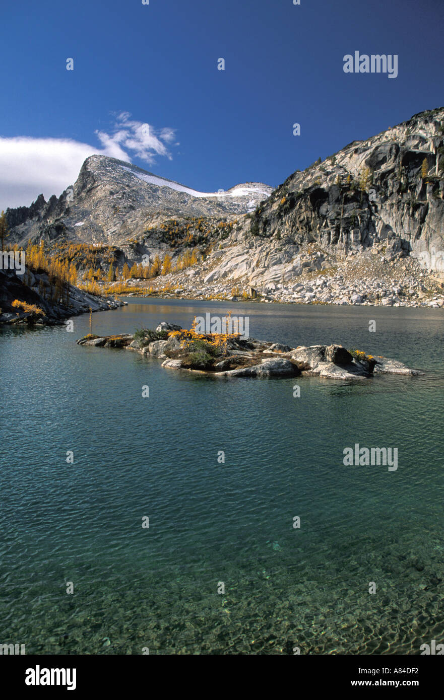 Little Annapurna and Inspiration Lake Enchantment Lakes Alpine Lakes Wilderness Washington Stock Photo