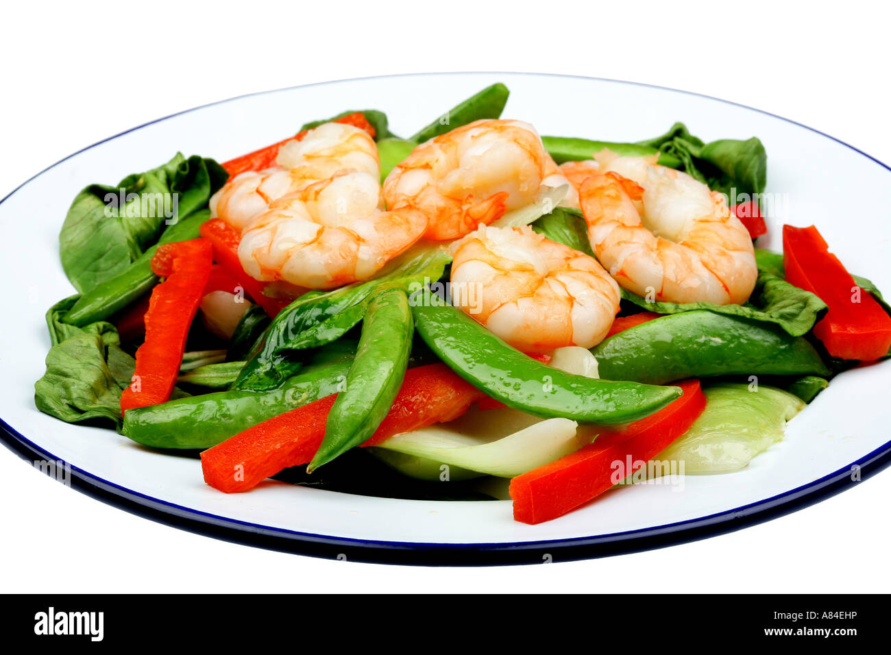 King Prawn Stir Fry Stock Photo - Alamy