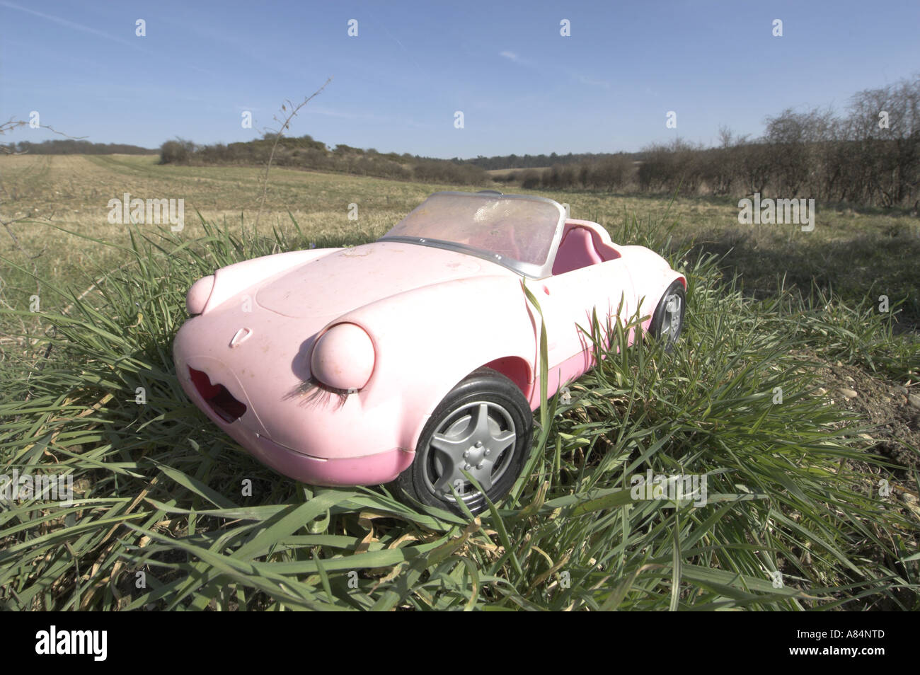 Car dumped in countryside hi-res stock photography and images - Alamy
