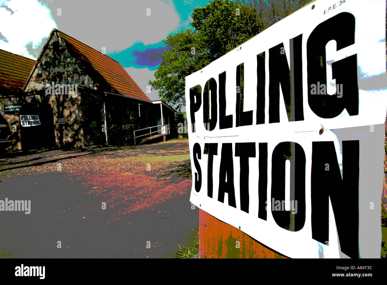 polling station whitwell isle of wight England UK Stock Photo