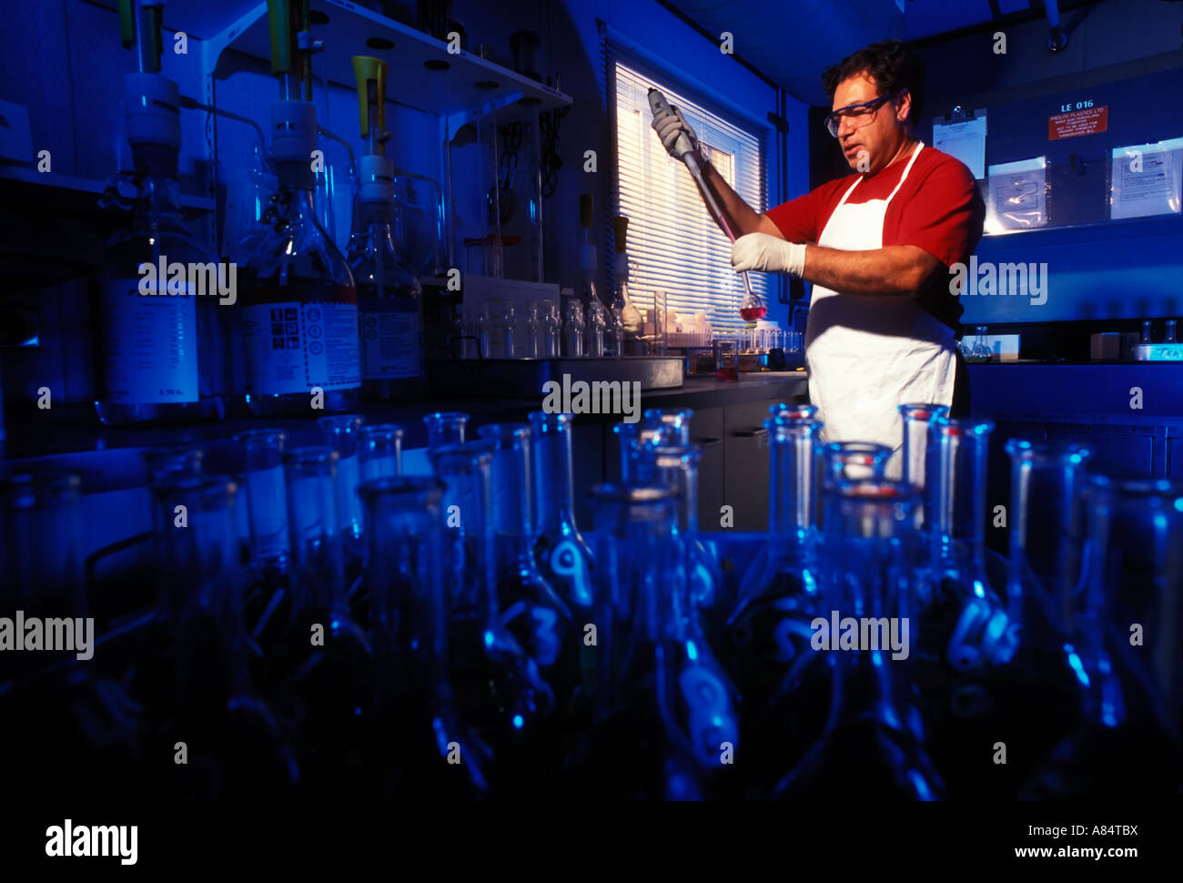 Lab Technician, Assay Lab, Gold Mine, BC, Canada Stock Photo Alamy