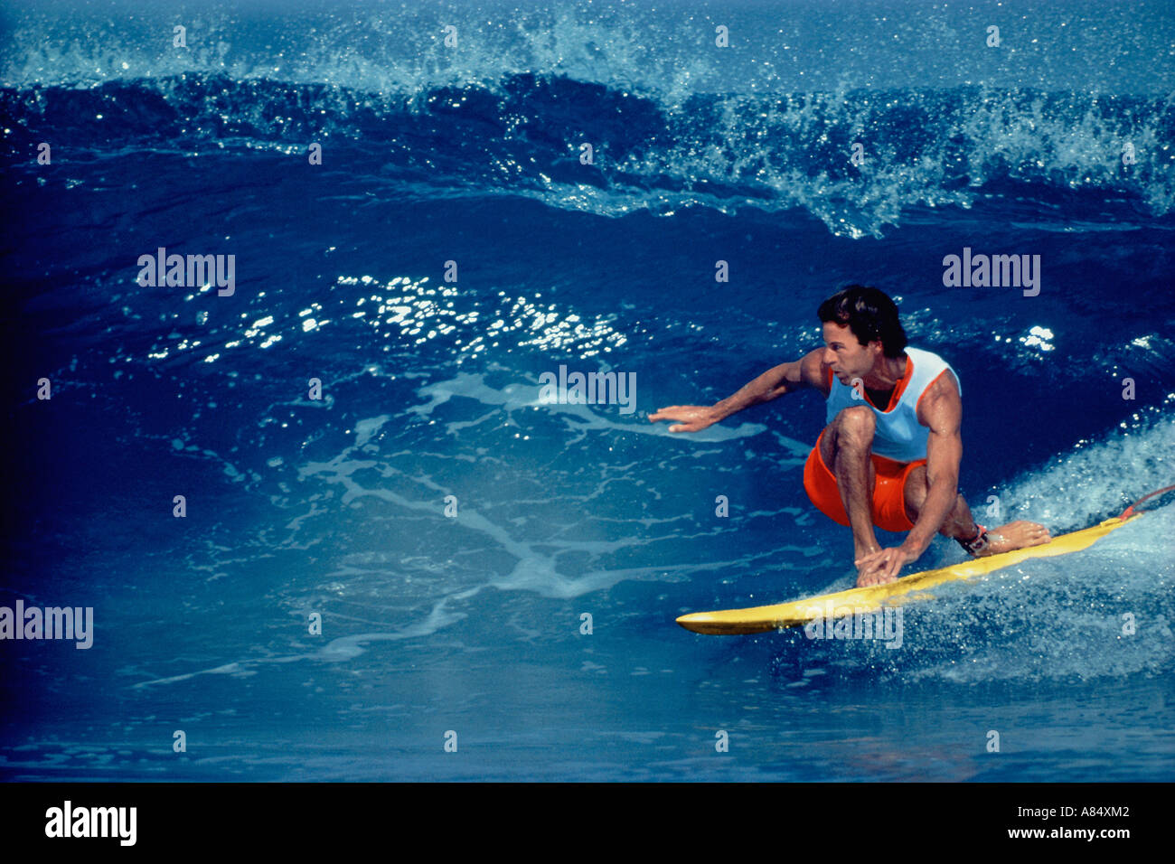Lifestyle. Sport . Man surfing. Stock Photo