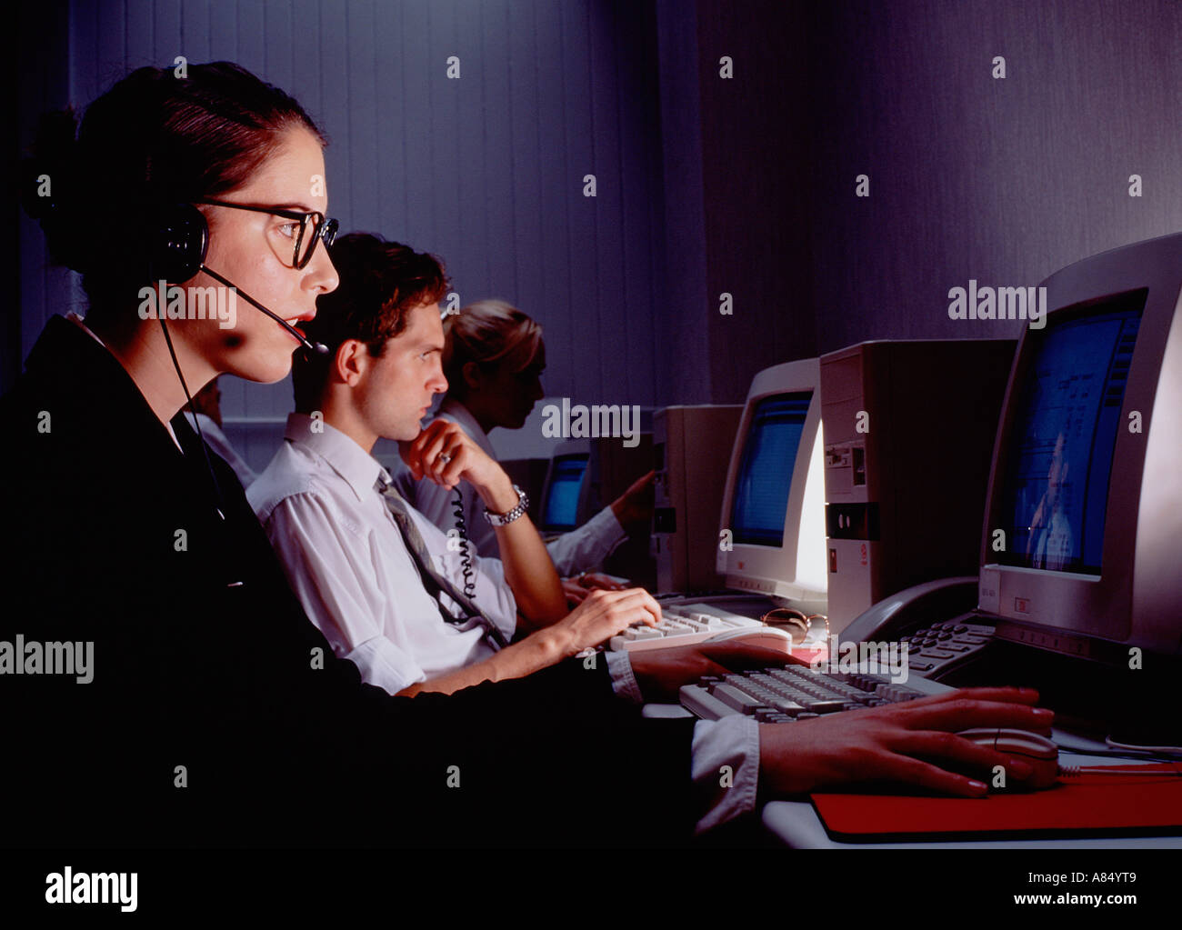 Call centre operators. Stock Photo