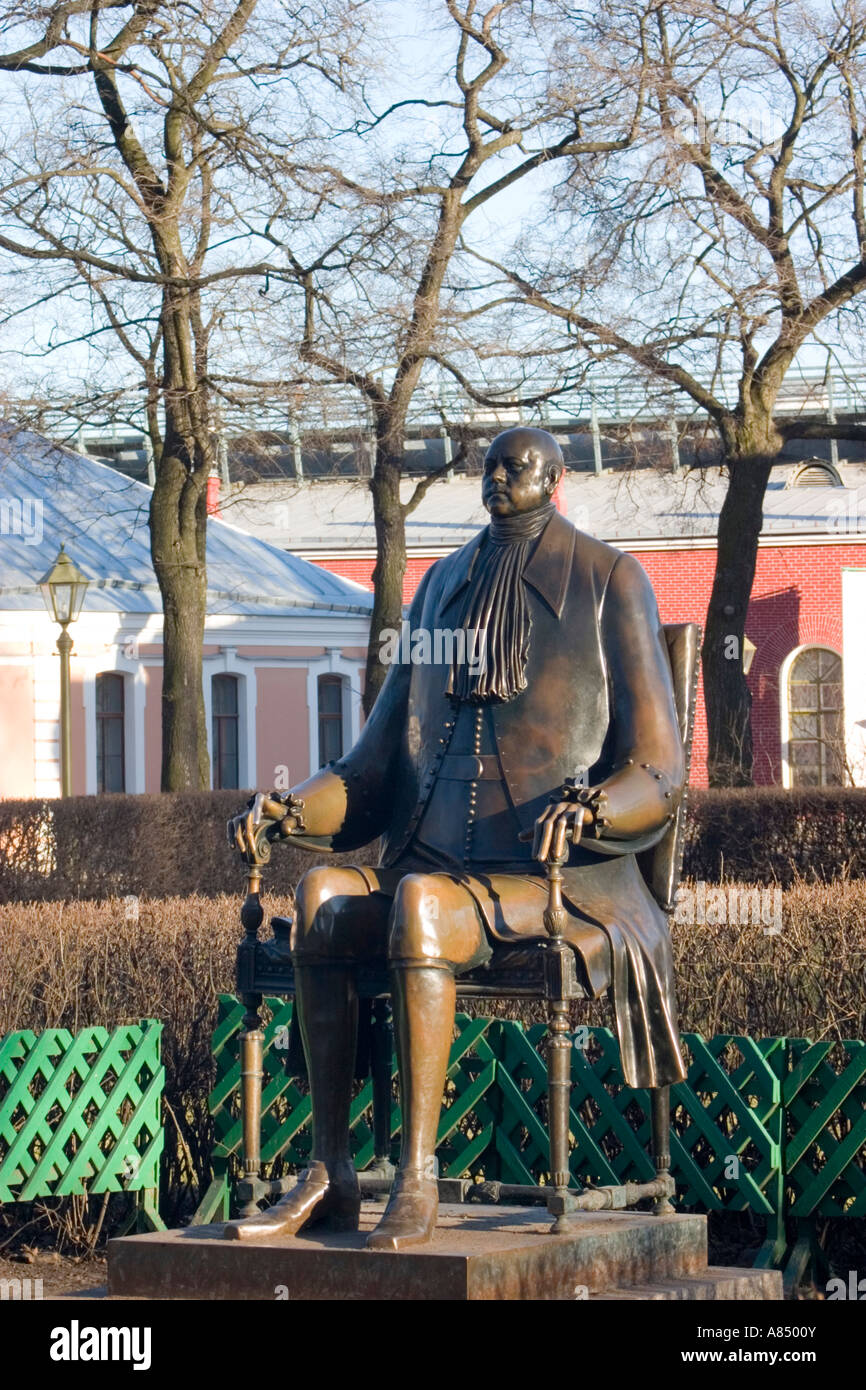 Mikhail Chemiakin's statue of Peter I. Stock Photo