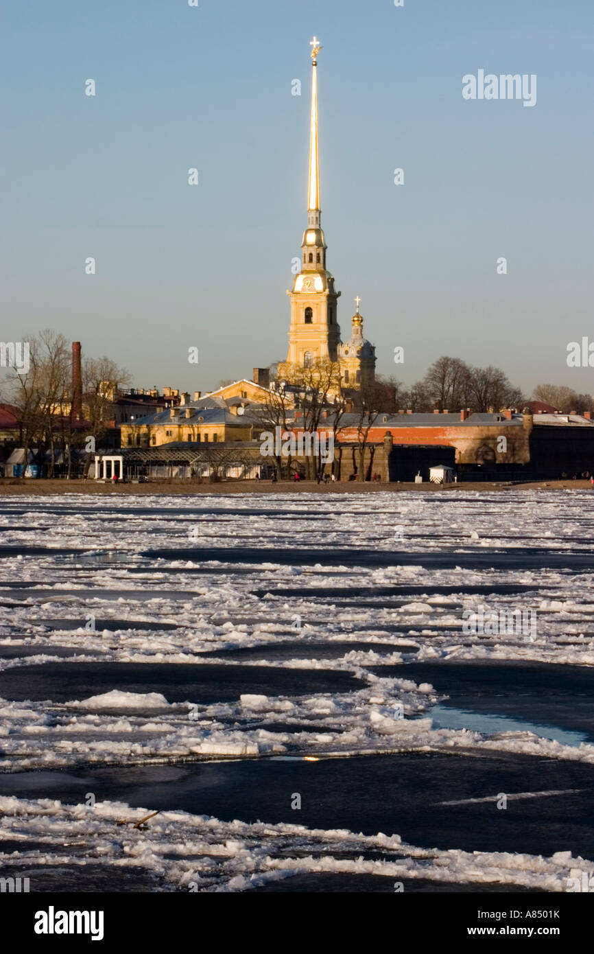 Russia . St . Petersburg . The fortess of St . Peter and Pavel . Stock Photo