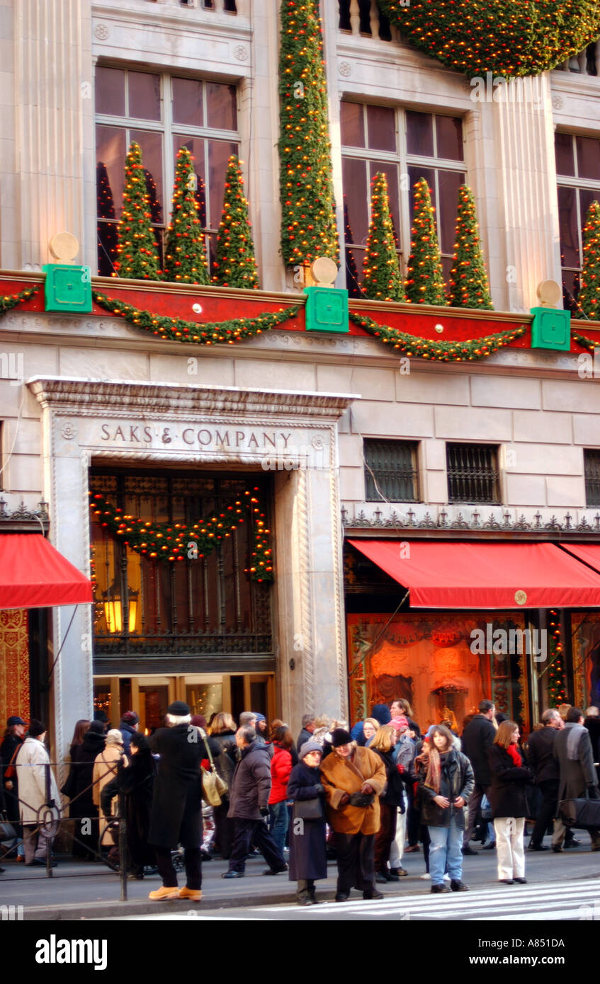 Saks & Company, Christmas Stock Photo Alamy