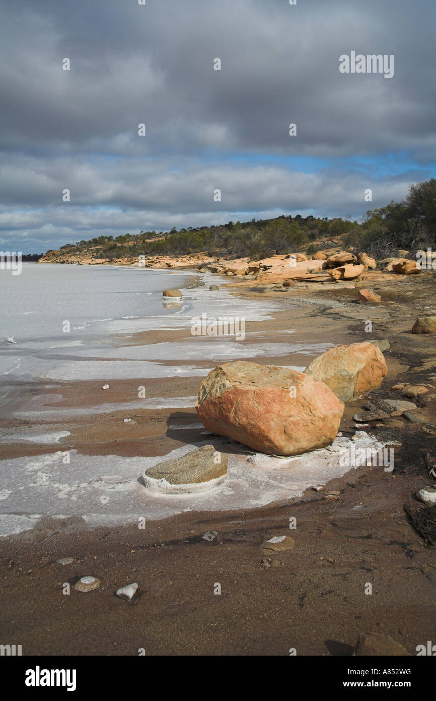 Australian outback salt lake scene Stock Photo Alamy