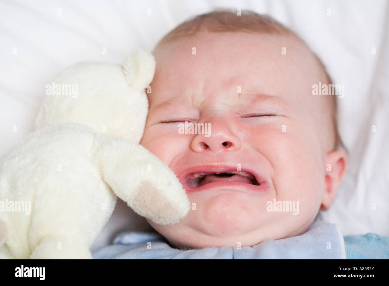 Baby Crying Before Sleeping Stock Photo - Alamy